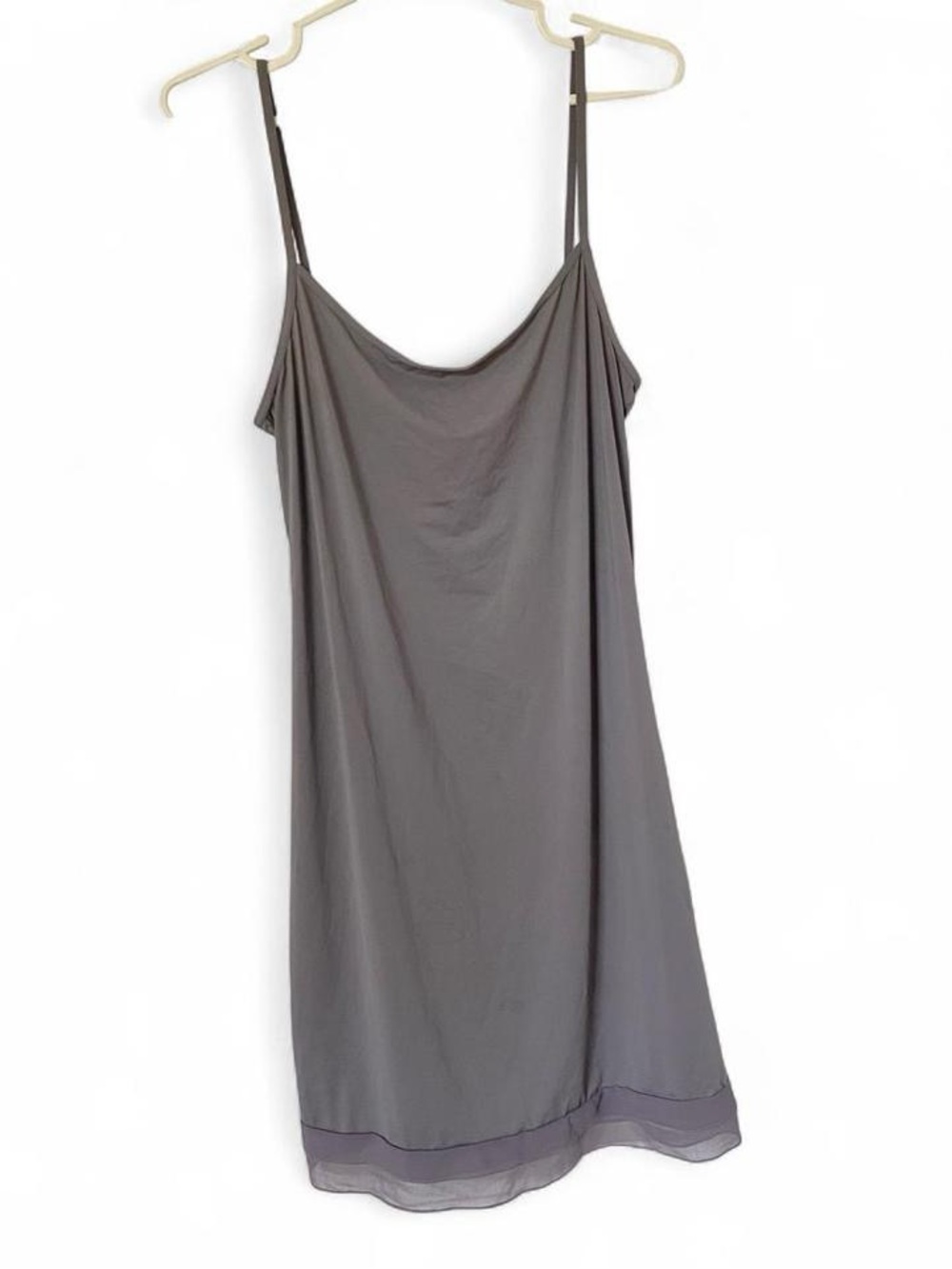 Intimissimi grey slip dress with lace hem at the bottom